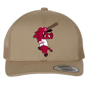 Ribby at Bat 3D YP Snapback Trucker Hat- Khaki